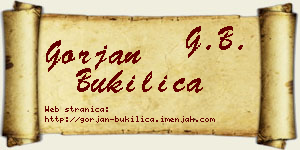 Gorjan Bukilica vizit kartica